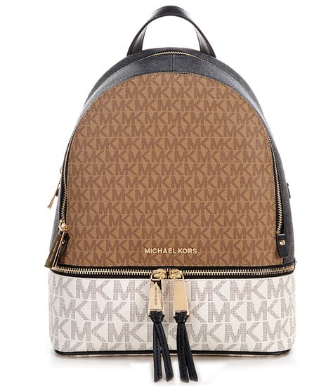 michael michael kors rhea zip signature medium backpack|Michael Kors rhea zip bag.